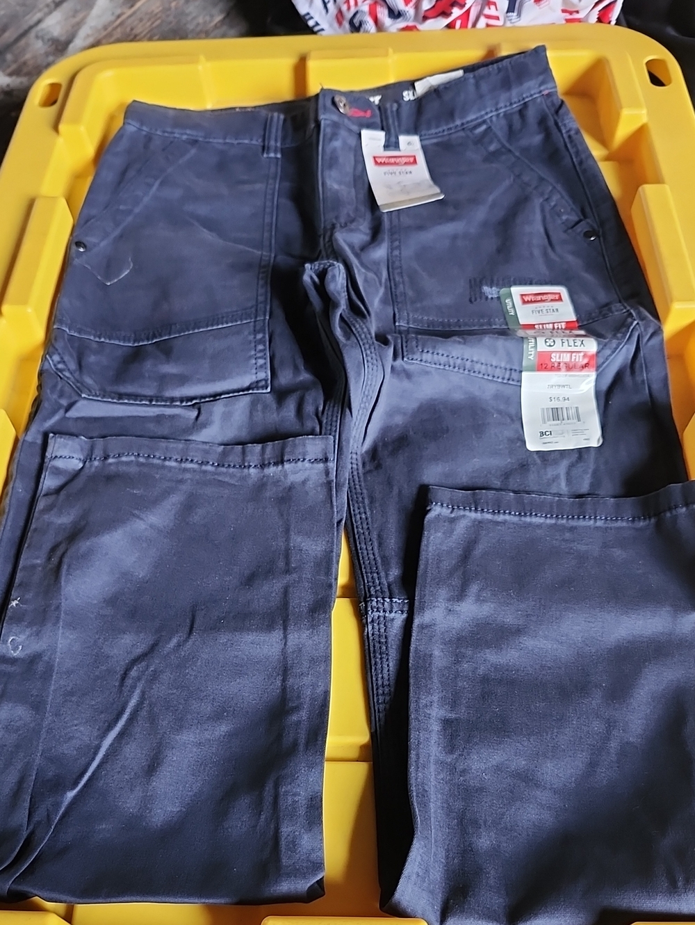 Wrangler Kids’s Cargo Work Pants - Navy Blue